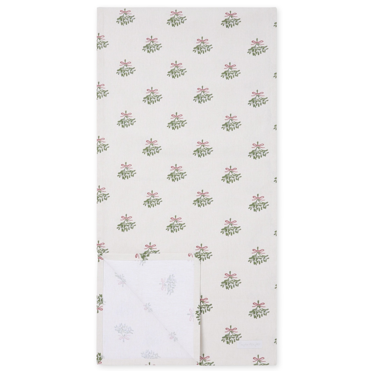 Baumwoll-Tischläufer Mistelzweig | 35 x 280 cm