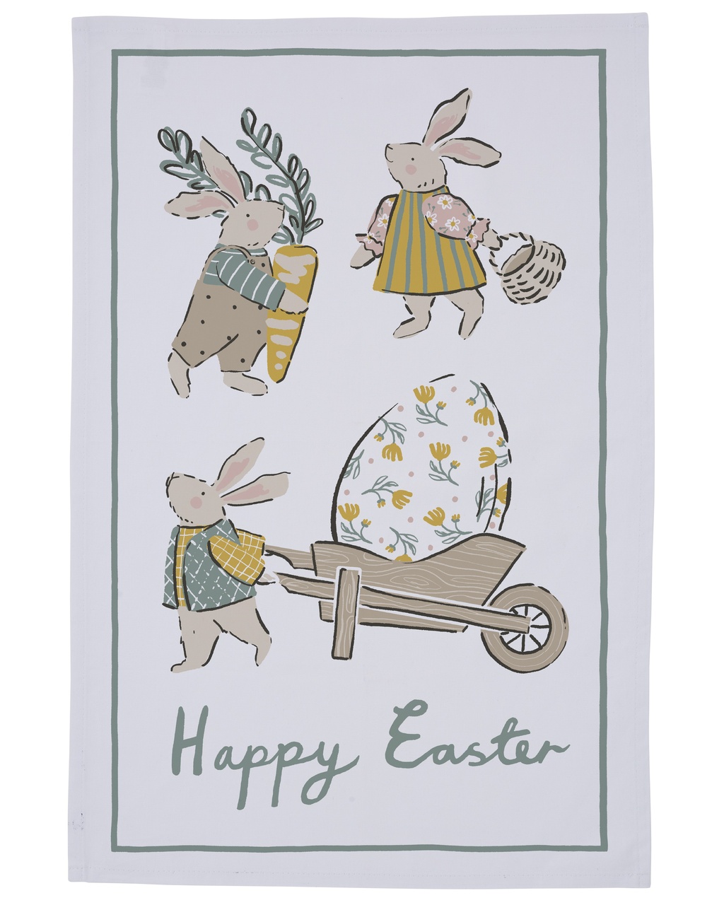 Baumwoll-Geschirrtuch "Fröhliche Ostern" | von Ulster Weavers