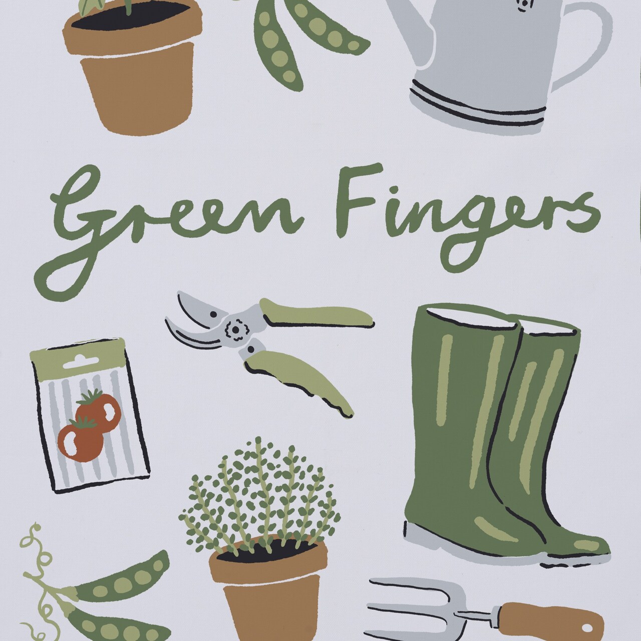 Der grüne Daumen - Green FIngers | Baumwoll-Geschirrtuch von Ulster Weavers