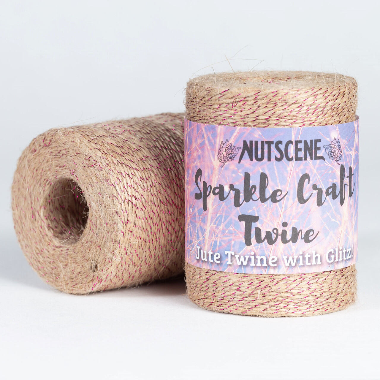 Glitzer-Juteschnur | ca. 350 m | Rosé