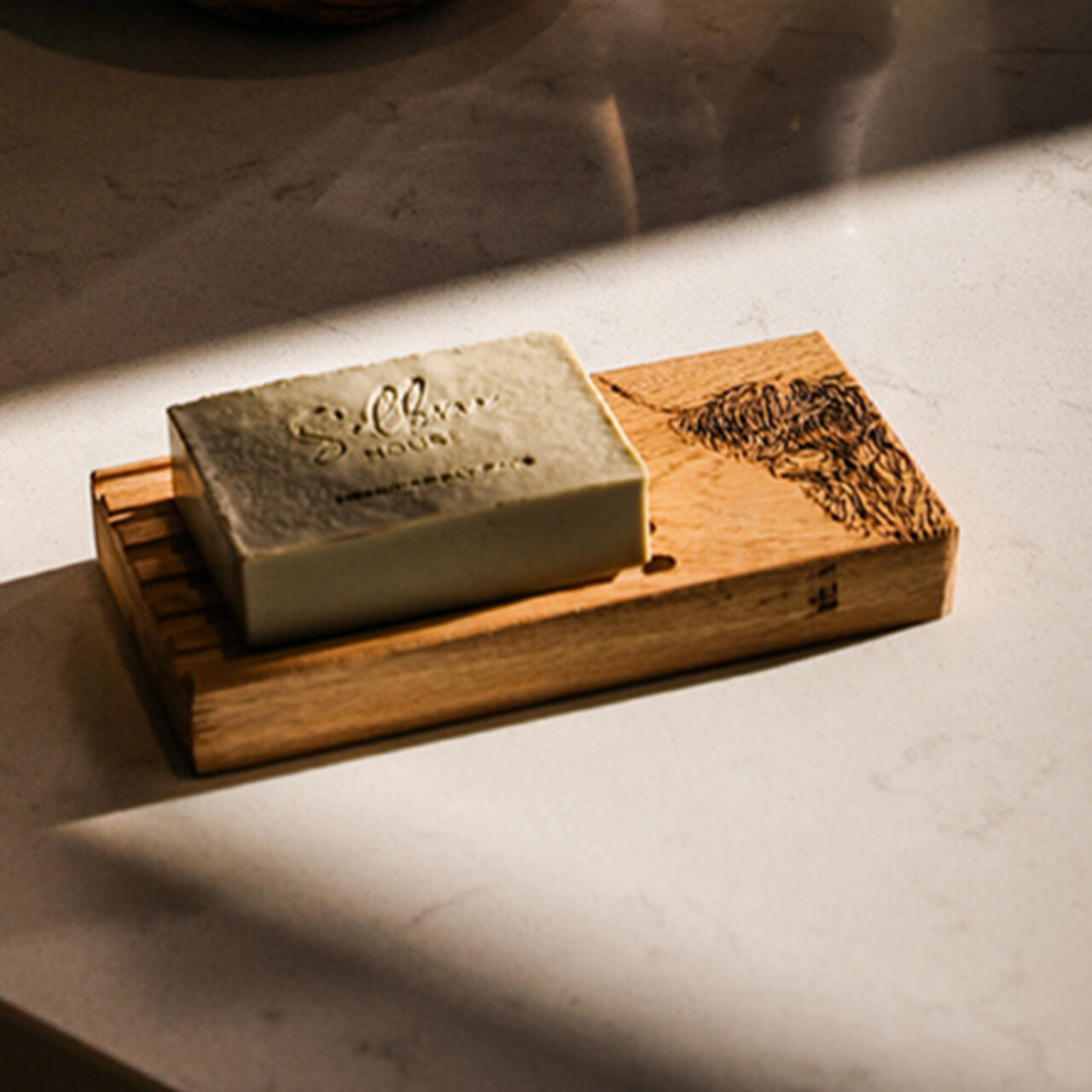 Seifenschale aus Schottland | Motiv Highland Cow | von Selbrae House - Scottish Made