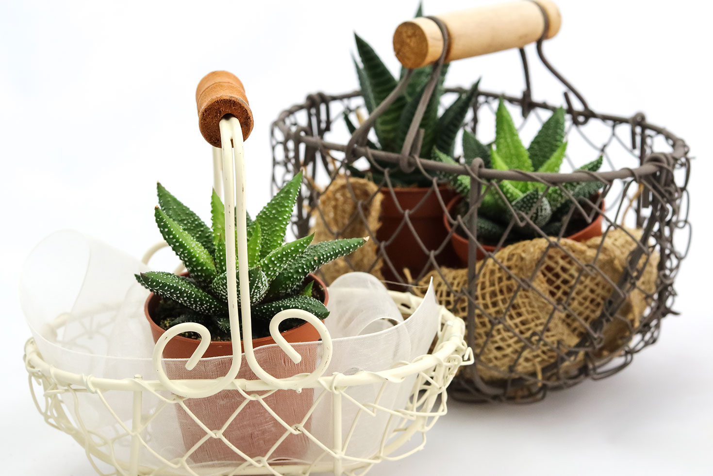 Deko-Drahtkörbchen klein u. groß