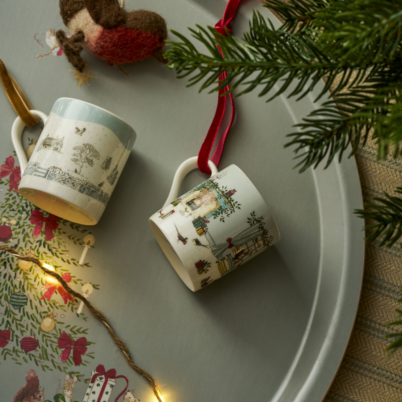 Weihnachtsschmuck | Mini-Tassen | Design Cosy Christmas | von Sophie Allport
