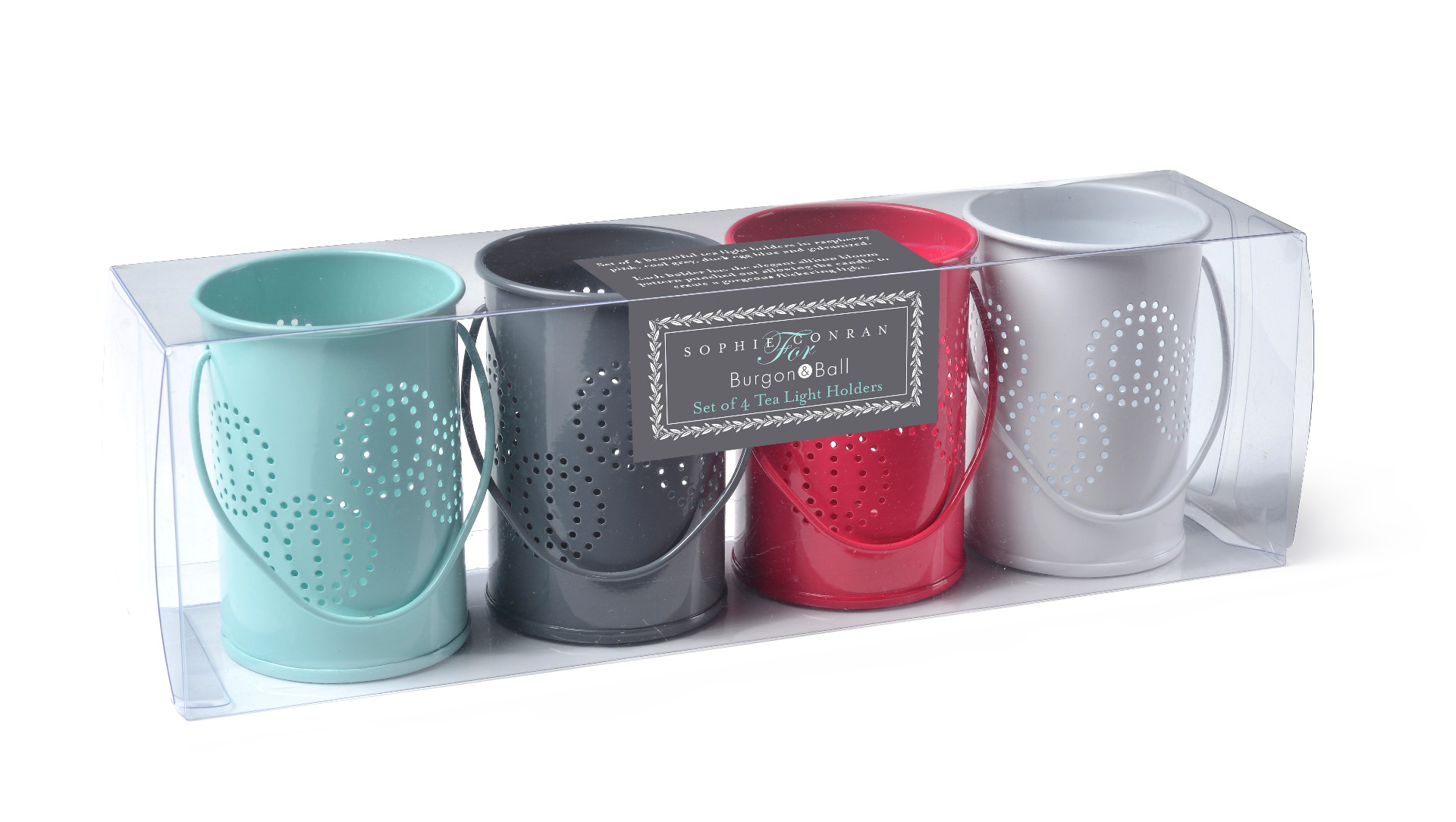 Teelichtbecher 4-Farben-Set, von Sophie Conran