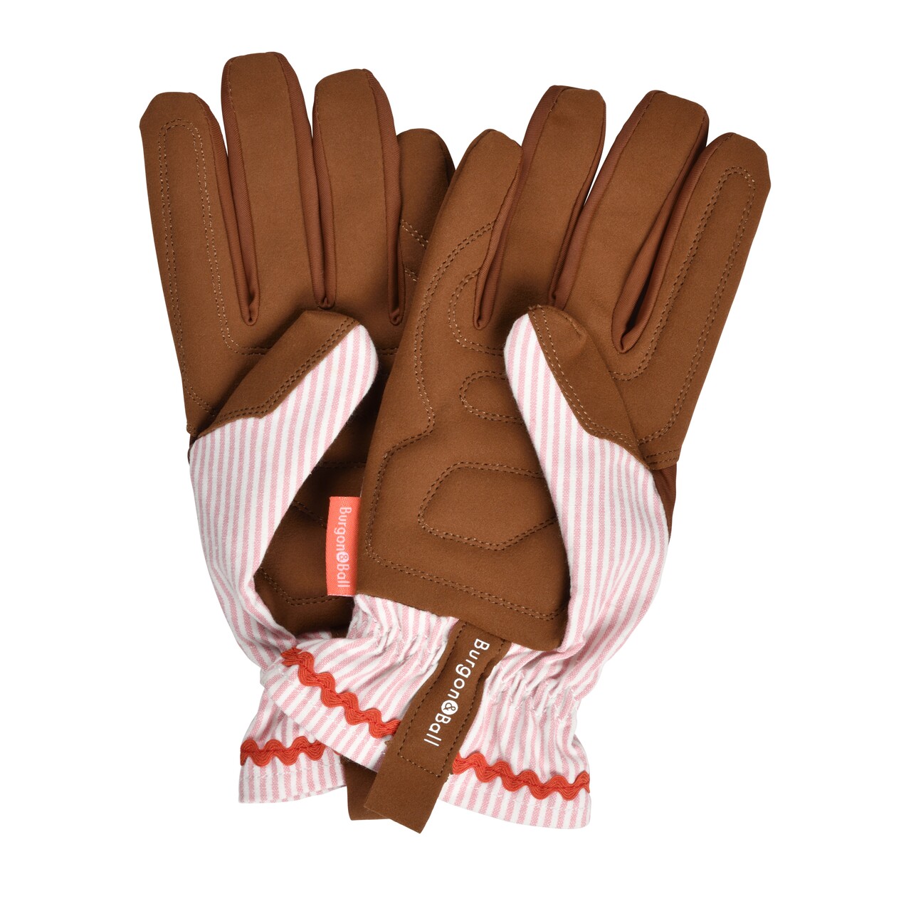 Rosa gestreifte Gartenhandschuhe | Handflächen | aus England