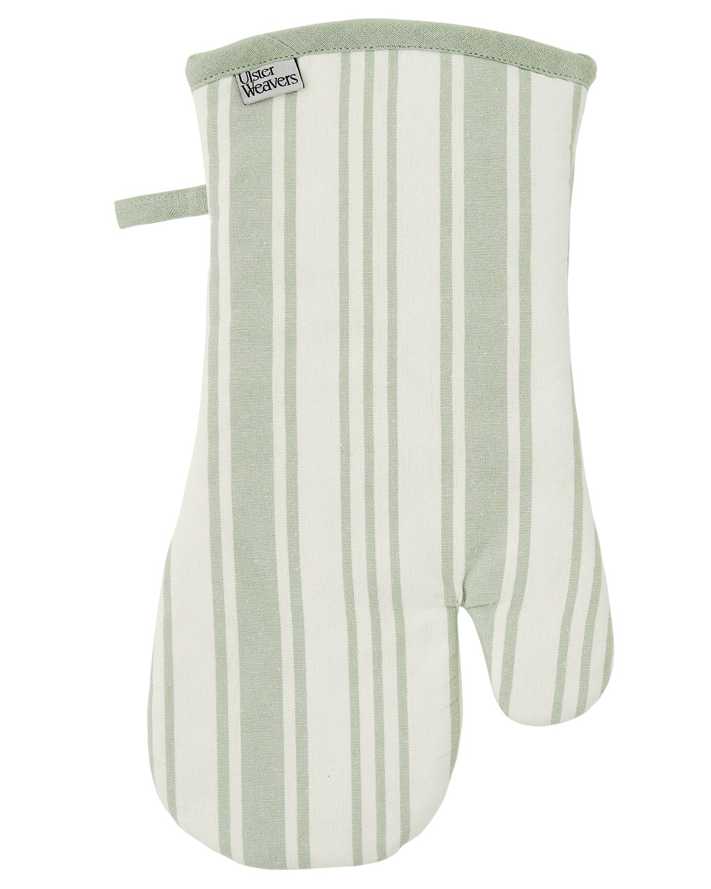 Ofenhandschuh von Ulster Weavers | mit salbeigrünen Streifen