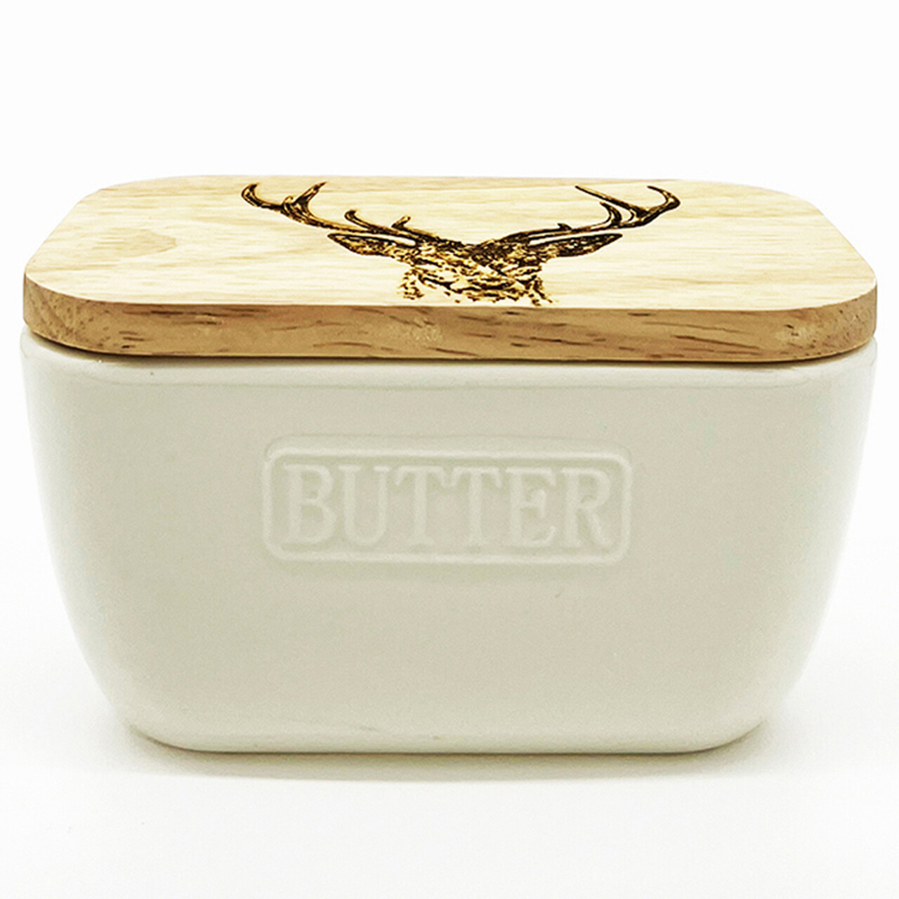 Hirschprinz | Butterdose weiß