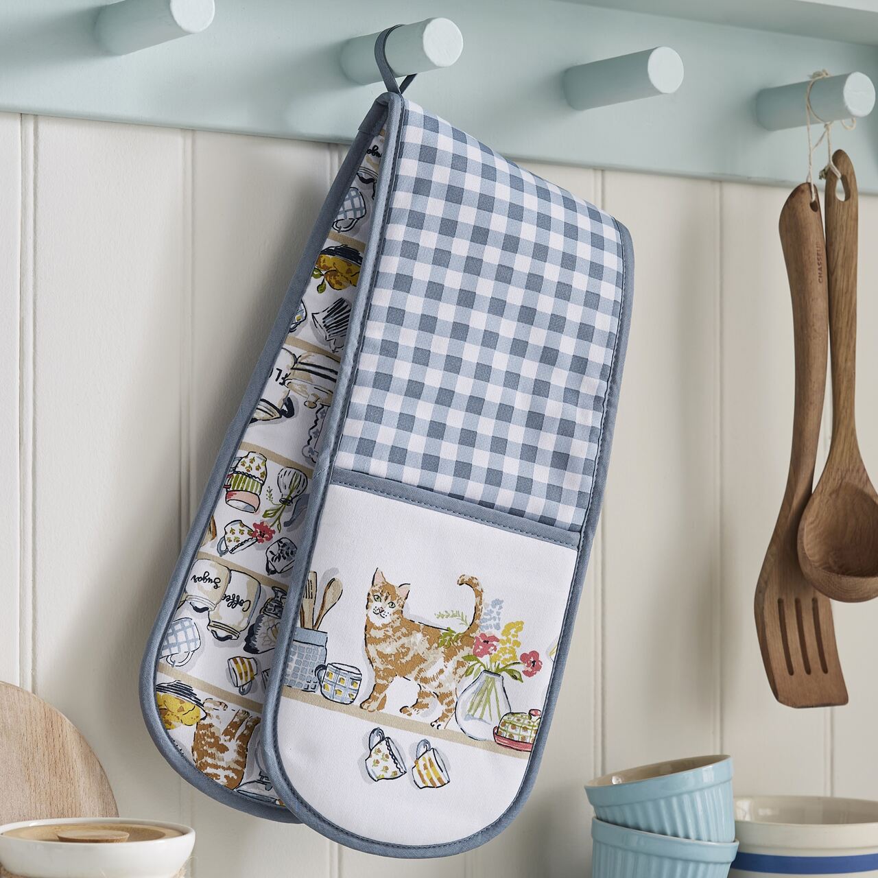 Doppelter Ofenhandschuh | Landhaus-Design Pantry Cats