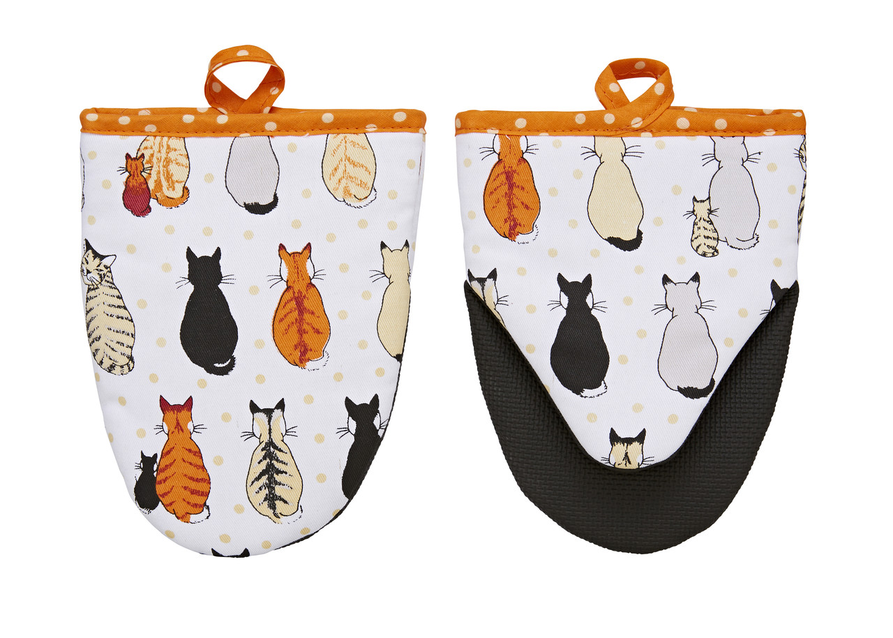 Wartende Katzen -Topfhandschuhe | Micro Mitts | von Ulster Weavers